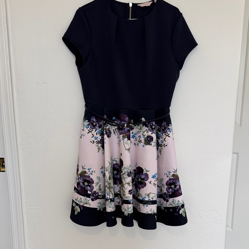 Ted Baker Navy and Floral Kids Dress